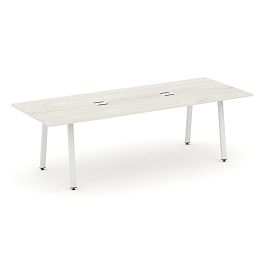 Style Project Direct Direct Стол переговорный SN-6A.SPRG-258 Дуб Наварра/Металл Белый 2580*980*750 - Фото предпросмотра