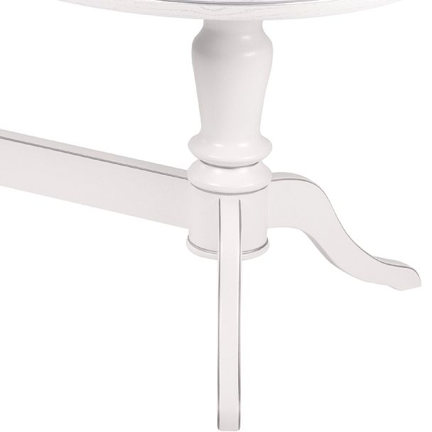 Стол деревянный раздвижной Арей 160(210)х90х76 Белый с серебряной патиной - Вид 8