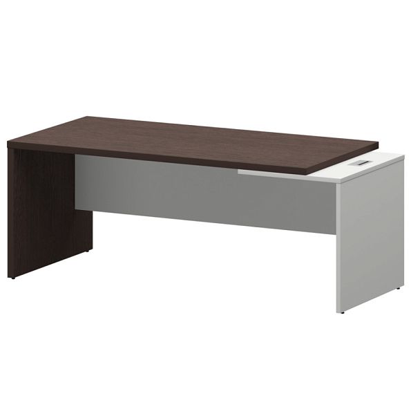 Стол руководителя правый KZ-20R Дуб венге/Белый 2000x900x750 Кортез - Вид 1