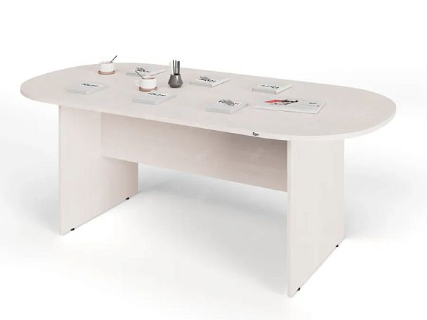 UNITY PКС-10/20 ДУБ МОЛОЧНЫЙ Конференц стол овальный Универсальный 2000х1000х750 - Вид 2