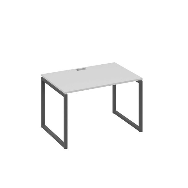 Стол письменный на металлокаркасе QUATTRO A4 А4 Б4 023 БП серый / металлокаркас антрацит - Вид 1