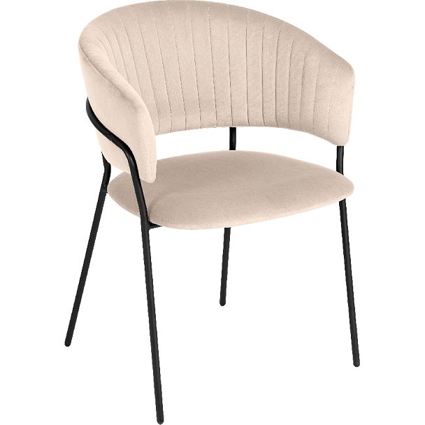 Комплект кухонных стульев Даксон кремовый велюр/черный, 2 шт. - Вид 3