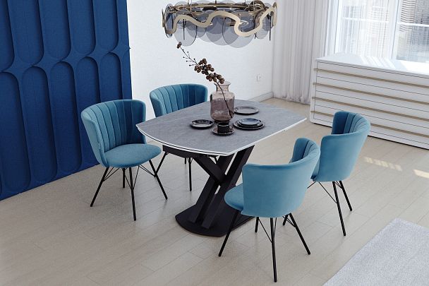 Стол раскладной Sheffilton SHT-T75 серый светлый/черный - Вид 10