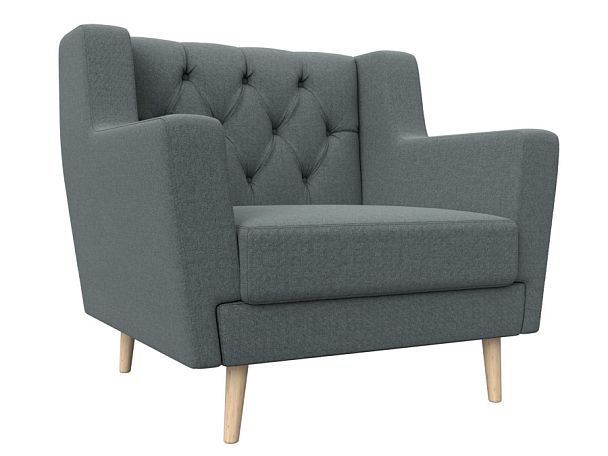 Кресло Брайтон Люкс Рогожка серый - Вид 1