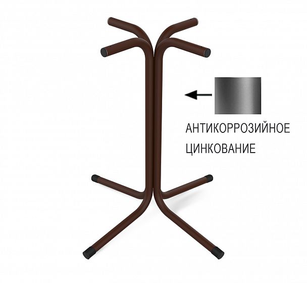 Стол Sheffilton SHT-TU7-1/TT 60 ЛДСП корич.муар(цинк)/черный/дуб песочный - Вид 7