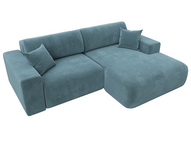Диван угловой Лига-036 Классик правый угол Велюр бирюзовый - Вид 5