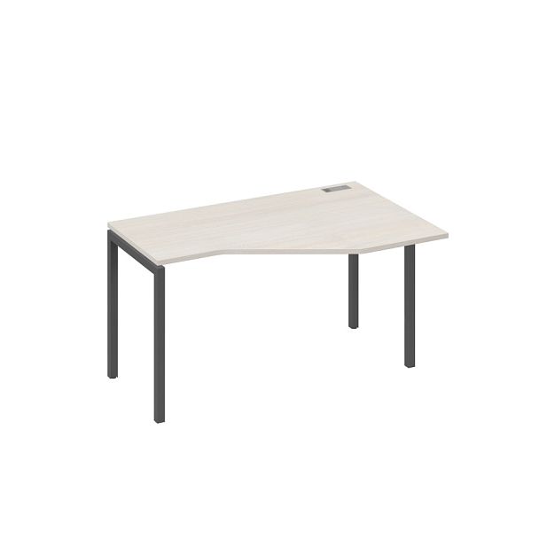 Стол эргономичный правый "Техно" на металлокаркасе DUE A4 А4 Б2 054 БП дуб / металлокаркас антрацит - Вид 1