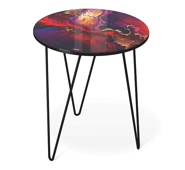 Столик журнальный Sheffilton SHT-CT27 амарантовый/черный муар - Вид 2