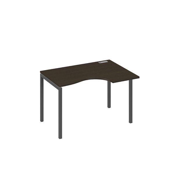 Стол эргономичный правый "Классика" на металлокаркасе DUE A4 А4 Б2 042 БП венге / металлокаркас антрацит - Вид 1