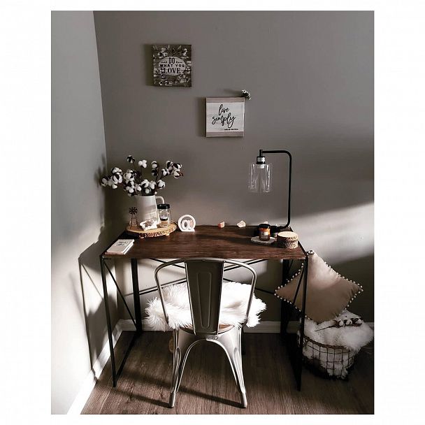 Стол на металлокаркасе BRABIX "LOFT CD-002", 1000х500х750 мм, складной, цвет морёный дуб, 641212 - Вид 13