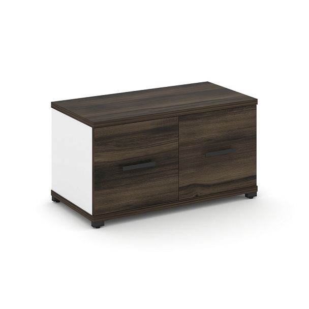 Concept Шкаф 1 широкая секция, 1 ниша CN.STS-113 B Дуб Мали/Белый Бриллиант/Металл Черный 836*420*450 - Вид 1