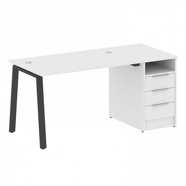 Рабочая станция "Metal System" БА.РС-СТП -1.2 белый/антрацит - Вид 1