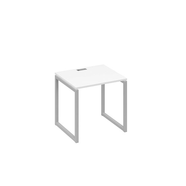 Стол письменный на металлокаркасе QUATTRO A4 А4 Б4 011 БП белый премиум / металлокаркас серый - Вид 1