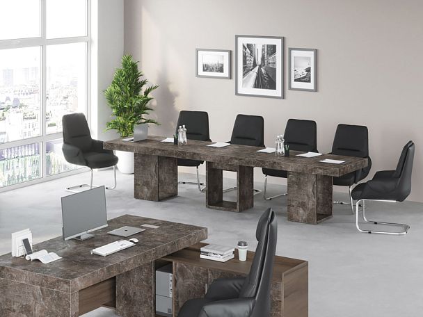 Стол кофейный B-Tone 120x60x45 сосна бетон светлый - Вид 2