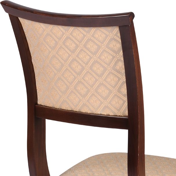 Комплект деревянных стульев с мягким сиденьем Камир Темный орех/Бежевый жаккард, 2 шт. - Вид 9