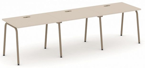 Рабочая станция на 3 места "ESTETICA" ES.RS-3.1-LK Капучино - Вид 1