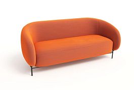 Belt Диван двухместный BLT-2 Velvet Lux 72/Металл Черный 1560*850*730 - Фото предпросмотра