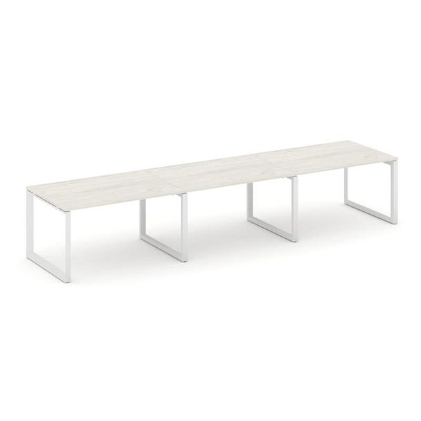 Style Project Next Стол переговорный SN-59O.SPRG-021.3 Дуб Наварра/Металл Белый 2940*980*750 - Вид 1