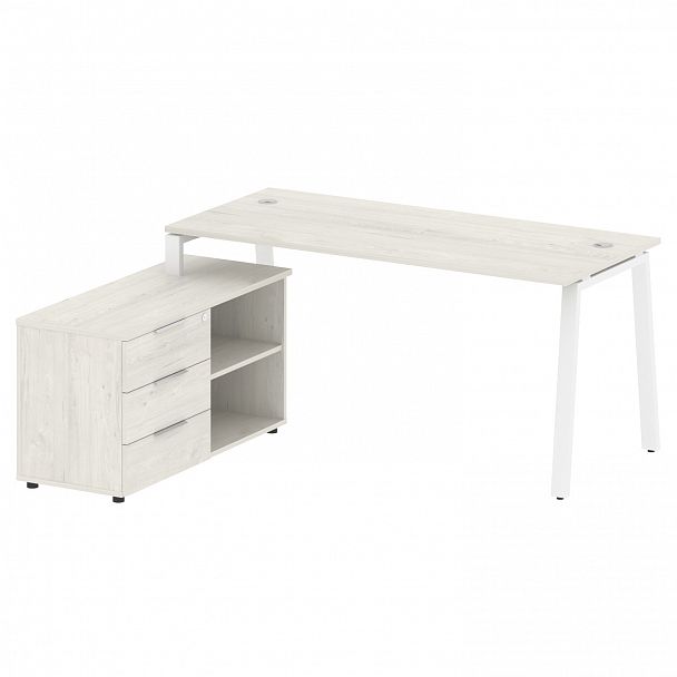Рабочая станция "Metal System" БА.РС-СТС-2.4 дуб наварра/белый - Вид 2