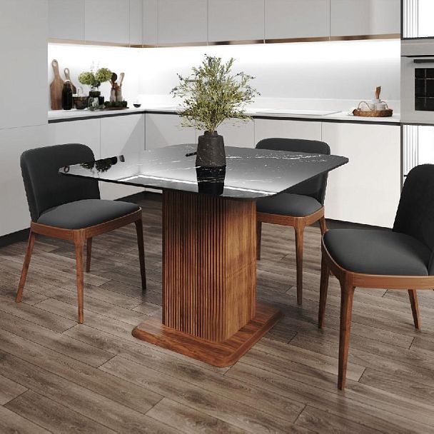 Стол Denver 110+40, квадрат раздвижной, глянец - Вид 4