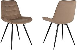 Стул для дома Бюрократ CH-K2_2 комплект 2шт св.коричневый Holland 65 металл черный на ножках (CH-K2_1/HL65_2) - Фото предпросмотра