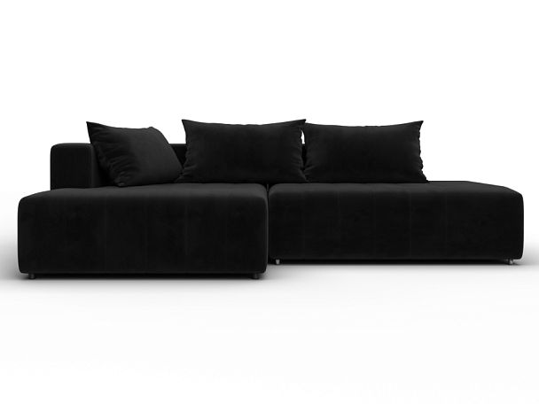 Диван угловой Лига-103 НПБ угол левый Велюр черный - Вид 2