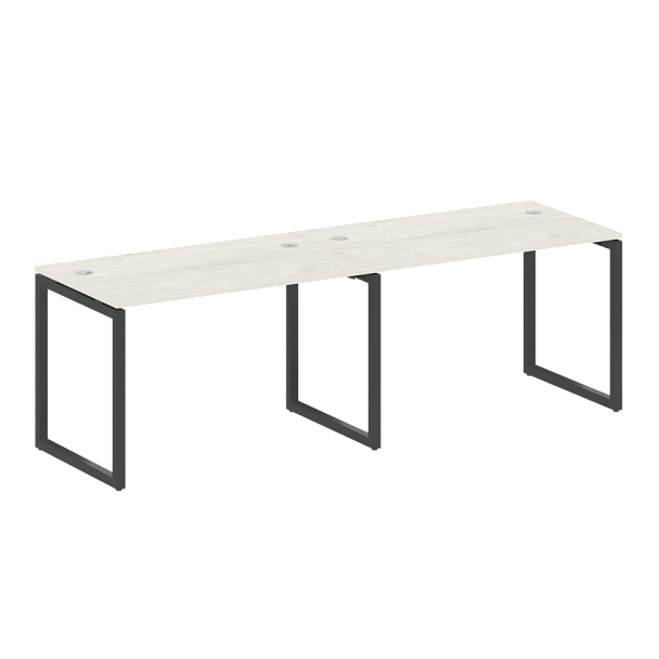 Metal System Quattro Р. ст. на 2 раб. места на О-образном м/к 40БО.СМ-2.2 Дуб наварра/Антрацит металл 2400*720*750 - Вид 1