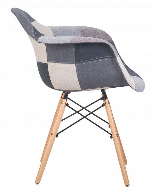 Стул обеденный DOBRIN DAW RACHEL (ножки светлый бук, сиденье 002 Puzzle) - Вид 3