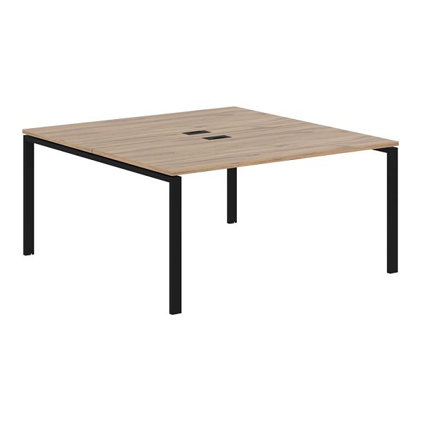 Стол 2-х местный EUWST 1516 Дуб Денвер светлый/Черный 1560х1606х750 EDIS - Вид 1
