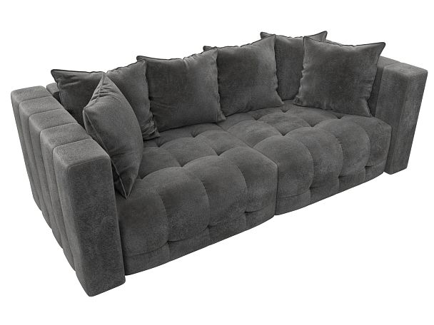 Диван прямой Лига-052 НПБ Велюр серый - Вид 6