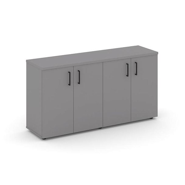 Стайл Проджект Тумба опорная/приставная SN.TOP-132 Серый Пепел/Черный Ручки 1432*400*750 - Вид 1