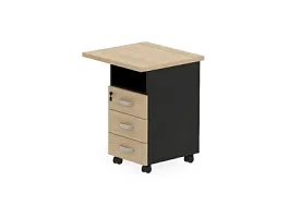 БЕРЛИН / BERLIN Тумба приставная правая 650х580х740 Акация/Черный - Фото предпросмотра