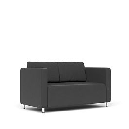 Диван 2-х местный Робин Rb.001.01 экокожа темно-серая CN1118 - Фото предпросмотра