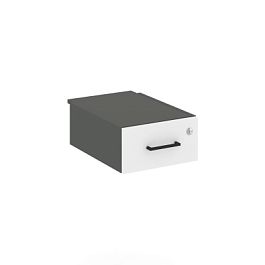 Стайл Проджект Тумба с одним ящиком SN.TP-023 Антрацит/Антрацит/Белый/Черный Ручки 343*607*176 - Фото предпросмотра