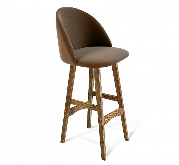 Стул барный Sheffilton SHT-ST35/S65 кофейный ликер/брашированный коричневый - Вид 2