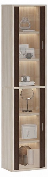 Шкаф-витрина Домино СУ(ш1в2)+2ФС Венге/Карамель - Вид 2