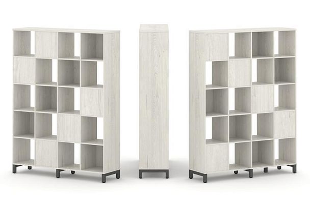 Стайл Проджект Набор стеллажа 2-х сторон., 5 яр. SN.NSD-541 Дуб Наварра/Металл Антрацит 1488*400*198 - Вид 1