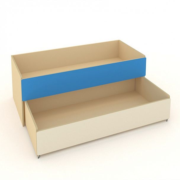 Детская кровать 2-х уровневая синий - Вид 1