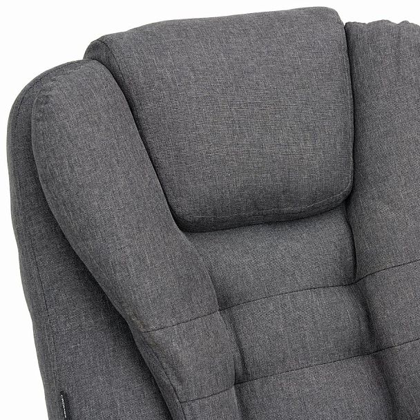 Кресло офисное CROMEX "Chill MS-005", с функцией вибромассажа, подножка, ткань, серое, 532959 - Вид 11