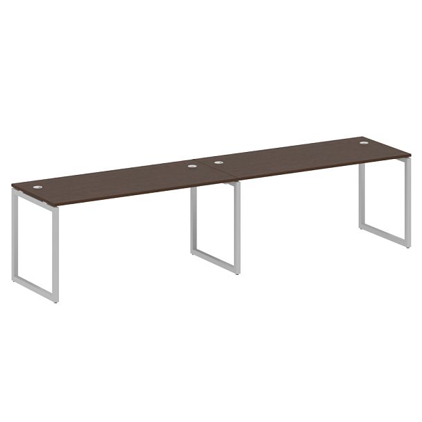 Metal System Quattro Р. ст. на 2 раб. места на О-образном м/к 40БО.СМ-2.4 Венге/Серый металл 3200*720*750 - Вид 1