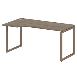 Metal System Стол криволинейный левый на О-образном м/к БО.СА-1 (L) Акация/Антрацит металл 1600*900*750 - Фото предпросмотра