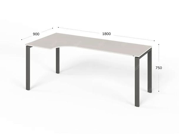 ЛАЙТ / LIGHT RLG016-16x9L Угловой стол 180x90x75 Дуб Молочный - Вид 2