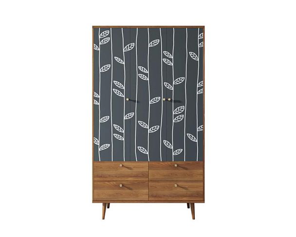 Шкаф трехстворчатый Berber принт 18 арт BB02/Print_18 - Вид 1