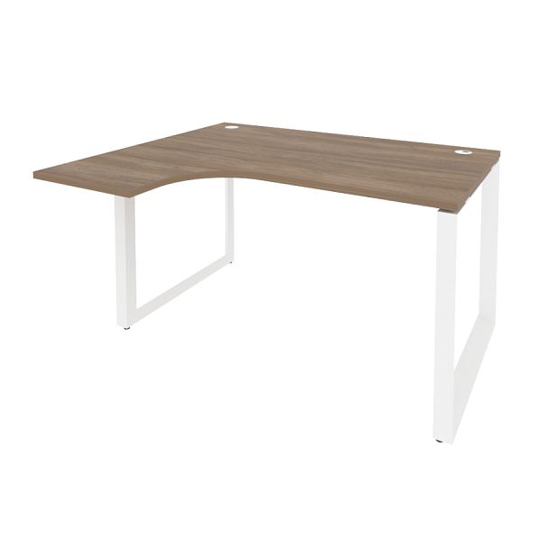 Onix Стол эргономичный левый на О-образном м/к O.MO-SA-3 (L) Дуб аризона/Белый металл 1380*1180*750 (800/460) - Вид 1