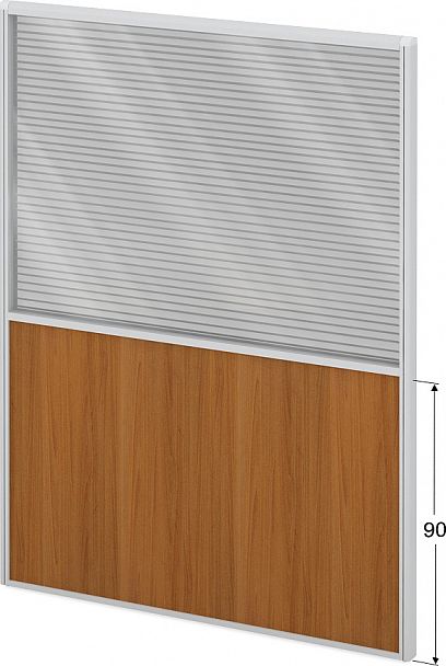 Модуль комбинированный "Мобильные офисные перегородки «Логика»" ПК-ЛГ-МДК200х150/90Ж/Д-В1-307 серый - Вид 1