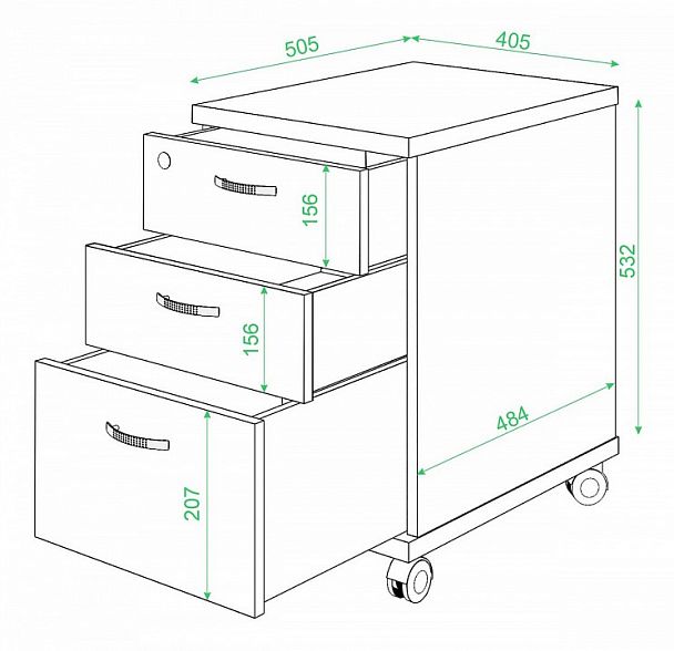 Тумбочка Домино ТС-2 Венге/Карамель - Вид 3