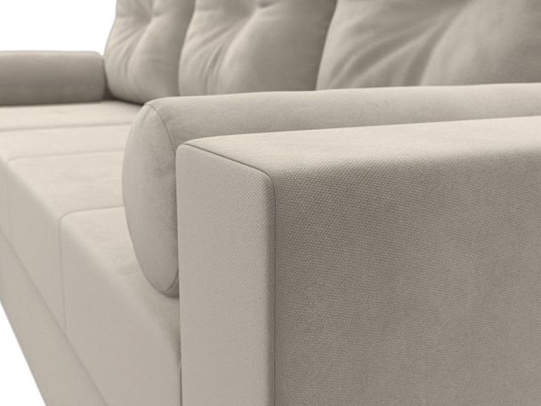 Диван угловой Верона Лайт угол левый (полностью микровельвет бежевый) - Вид 4