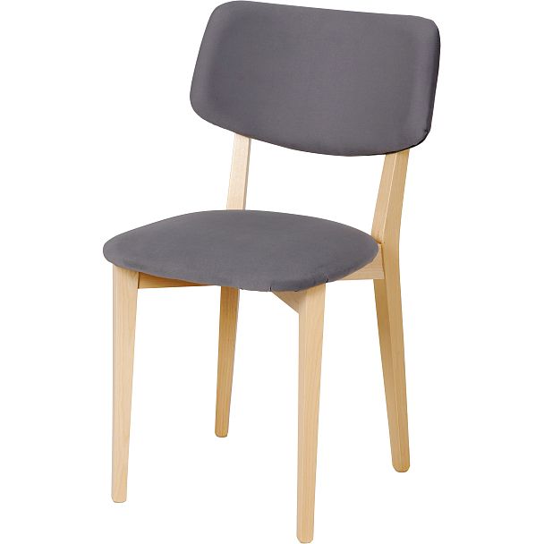 Обеденная группа стол раздвижной Норден 100 Белый/Натуральный и 4 стула Мэти Натуральный/Серый велюр - Вид 12