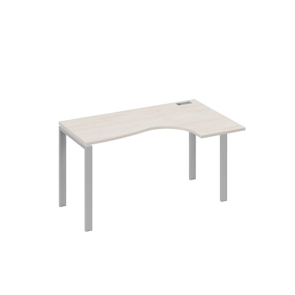 Стол эргономичный правый "Классика" на металлокаркасе UNO A4 А4 Б1 034 БП дуб / металлокаркас серый - Вид 1