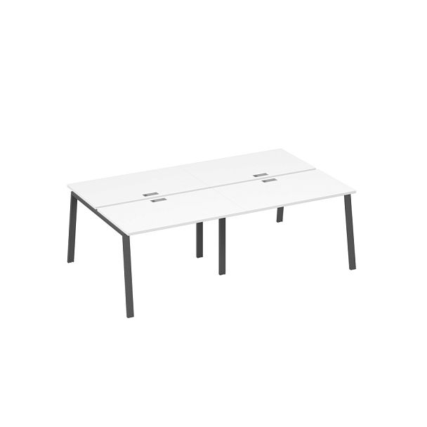 Рабочая станция 4х120 на металлокаркасе TRE A4 А4 Б3 173-2 БП белый премиум / металлокаркас антрацит - Вид 1
